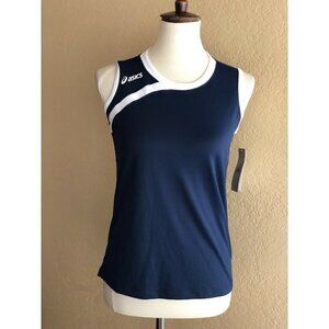 ASICS Juniorsr Navy Blue Court Diva BT1017 Girl Tank Shirt Size L
